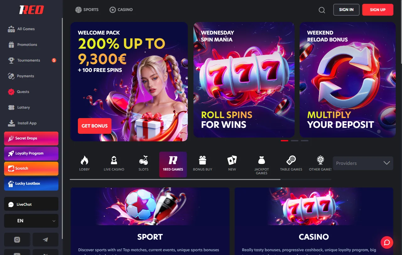 Análisis completo de 1Red Casino México verificando características principales y funcionalidad de plataforma