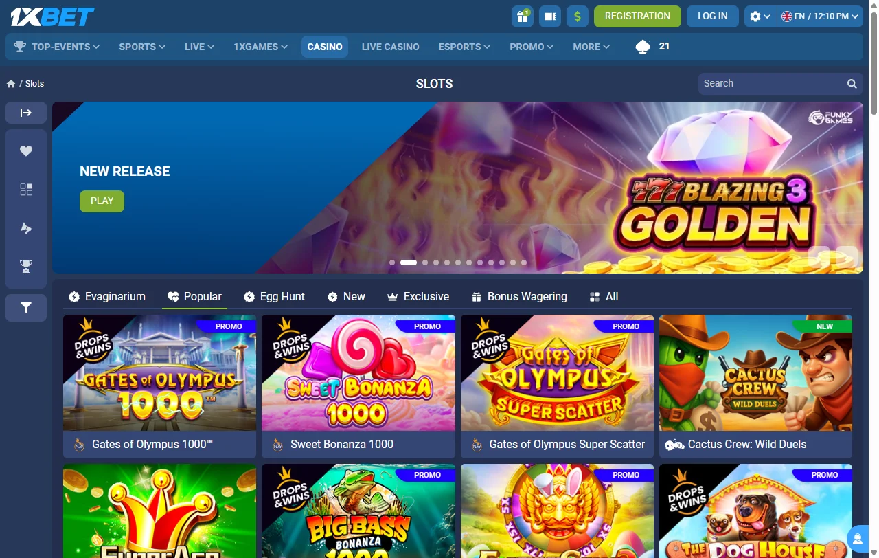 Catálogo de juegos y proveedores de software en 1xBet Casino México con 3,000+ títulos