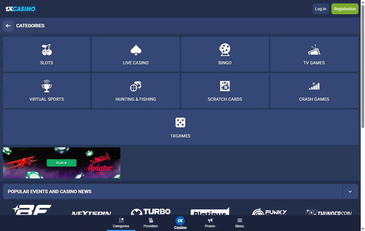 Biblioteca de juegos con 3,000+ títulos y proveedores premium en 1xCasino México