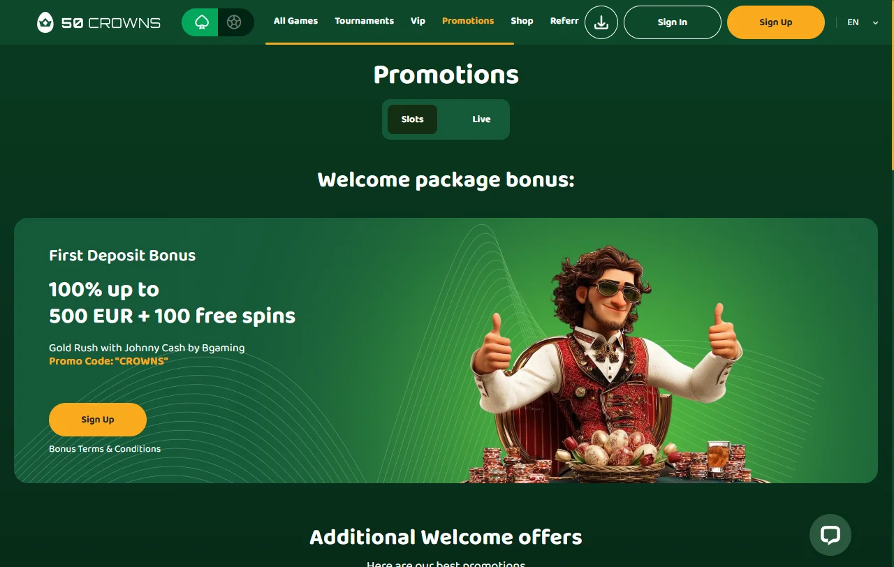 Catálogo de juegos en 50 crowns Casino México - tragamonedas, juegos de mesa y opciones en vivo disponibles