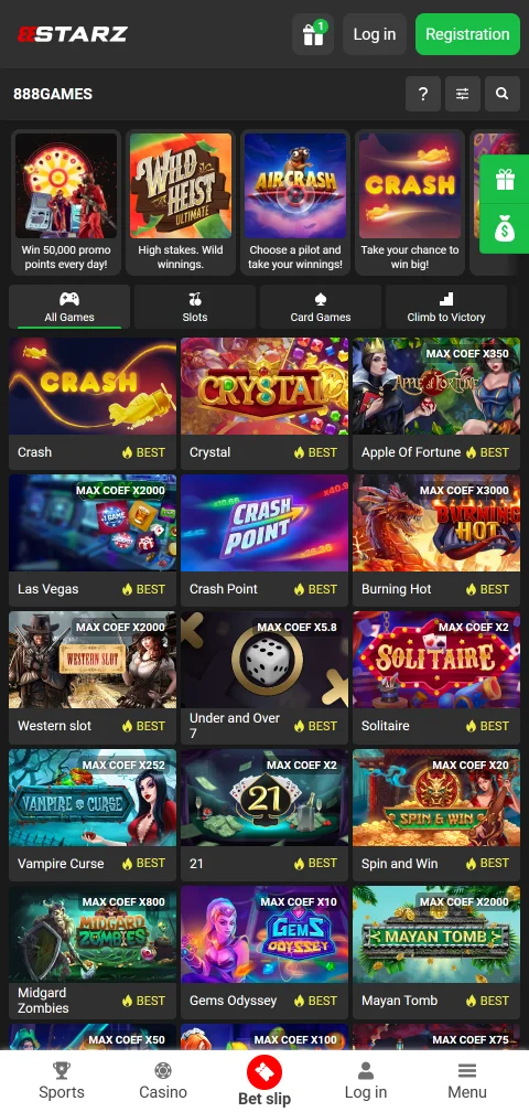 Métodos de depósito y retiro disponibles en 888Starz Casino México para México