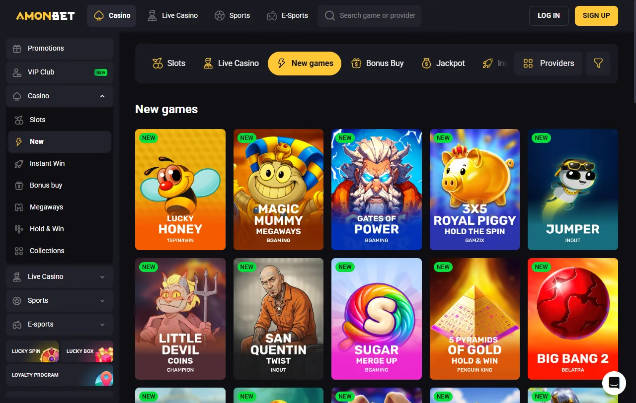 Máquinas tragamonedas, juegos de mesa y experiencia de crupier en vivo disponibles en AmonBet Casino México