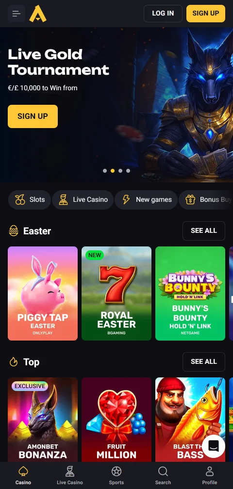 AmonBet Casino México en dispositivos móviles - experiencia de juego y compatibilidad táctil