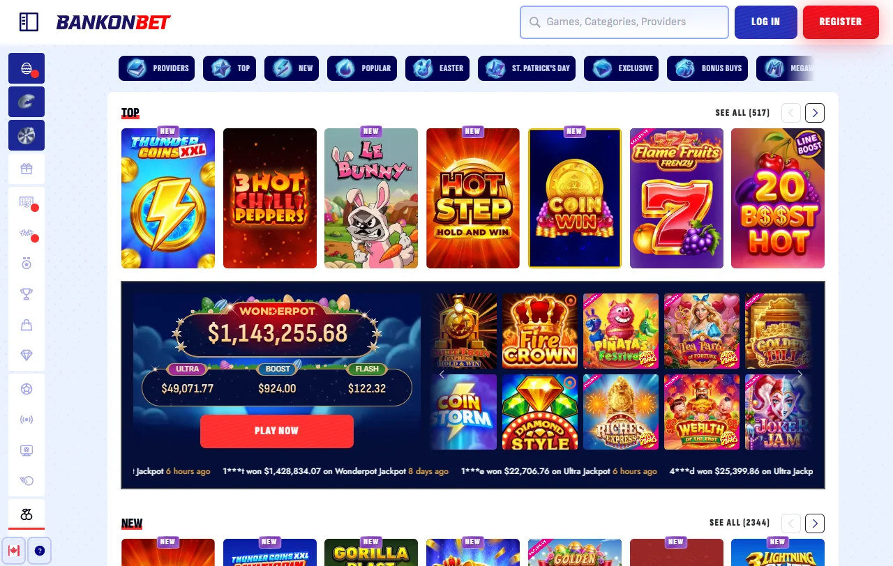 Bonificaciones y promociones disponibles en BankonBet Casino México incluyendo bono de bienvenida