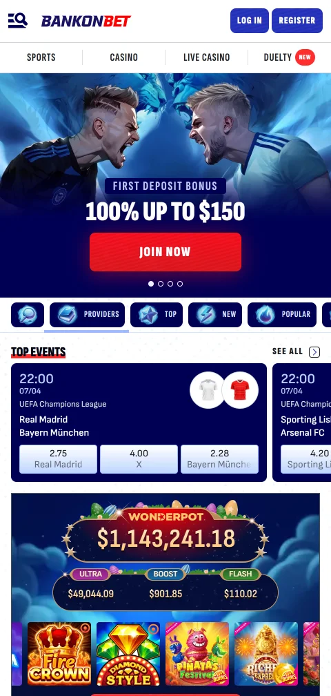 Acceso móvil a BankonBet Casino México sin aplicación requerida - compatible con iOS y Android