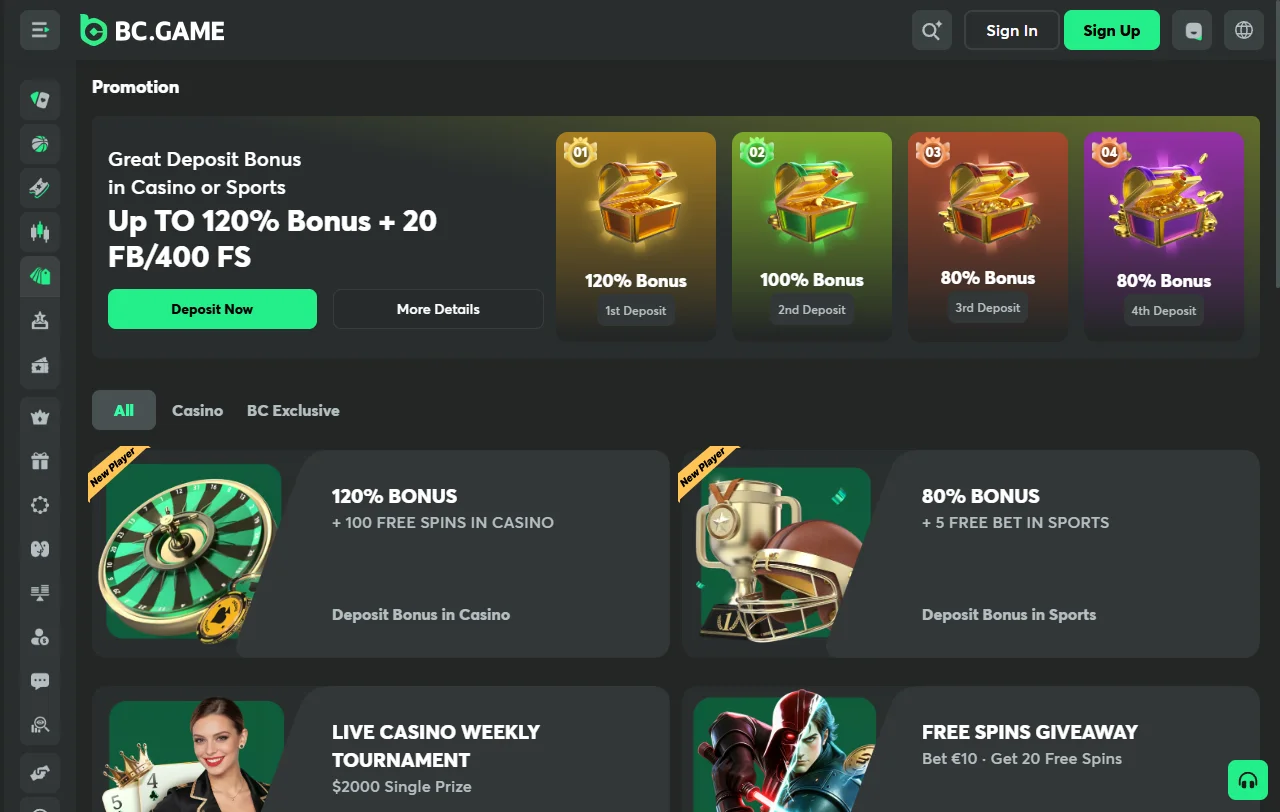Catálogo de juegos en BC Game Casino México incluyendo tragamonedas, juegos en vivo y títulos de proveedores Pragmatic Play y Evolution Gaming