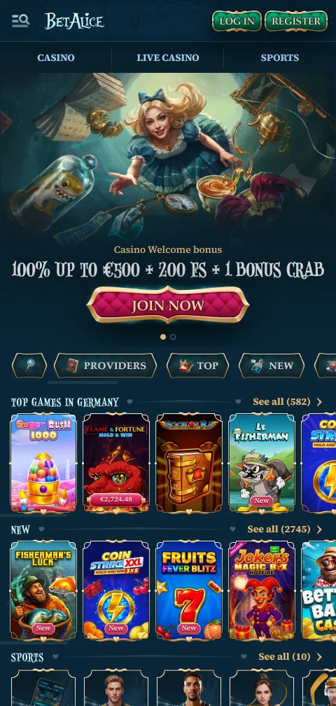 Juego móvil en BetAlice Casino México con compatibilidad completa en smartphones