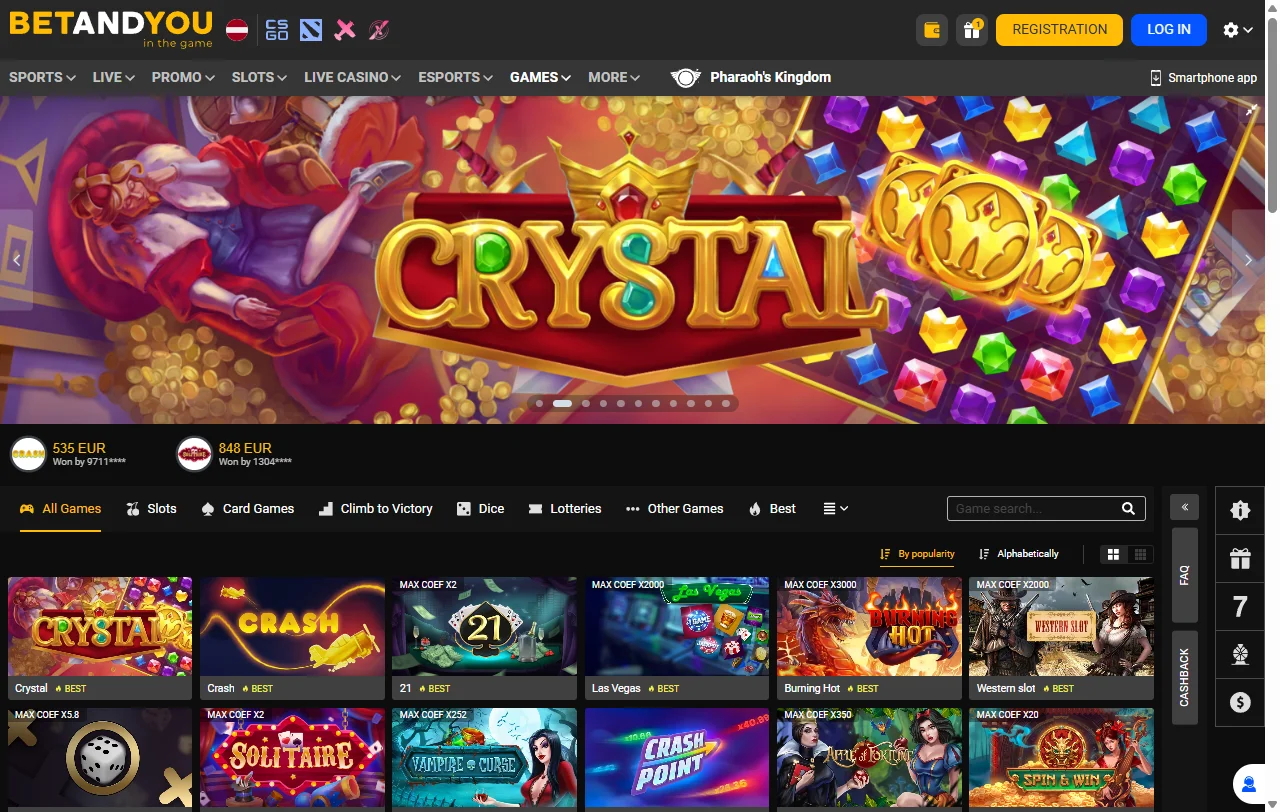 Bonificación de bienvenida y promociones activas disponibles en BetAndYou Casino México