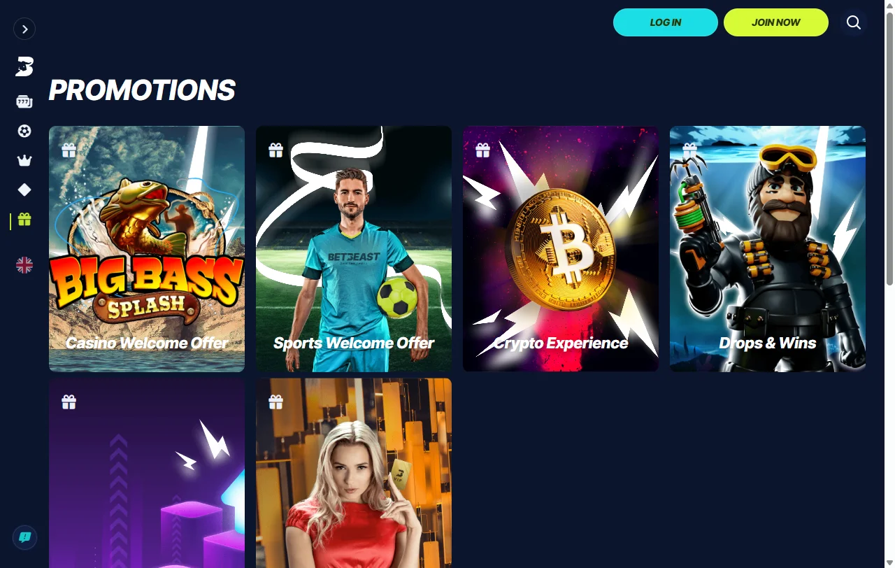 Bonificación de bienvenida y promociones activas en BetBeast Casino México