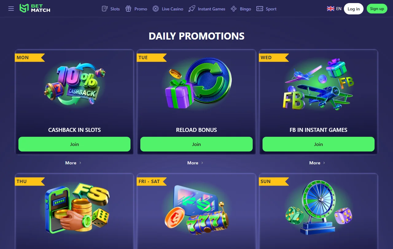 Catálogo de tragamonedas, juegos de mesa y casino en vivo disponibles en Betmatch Casino México