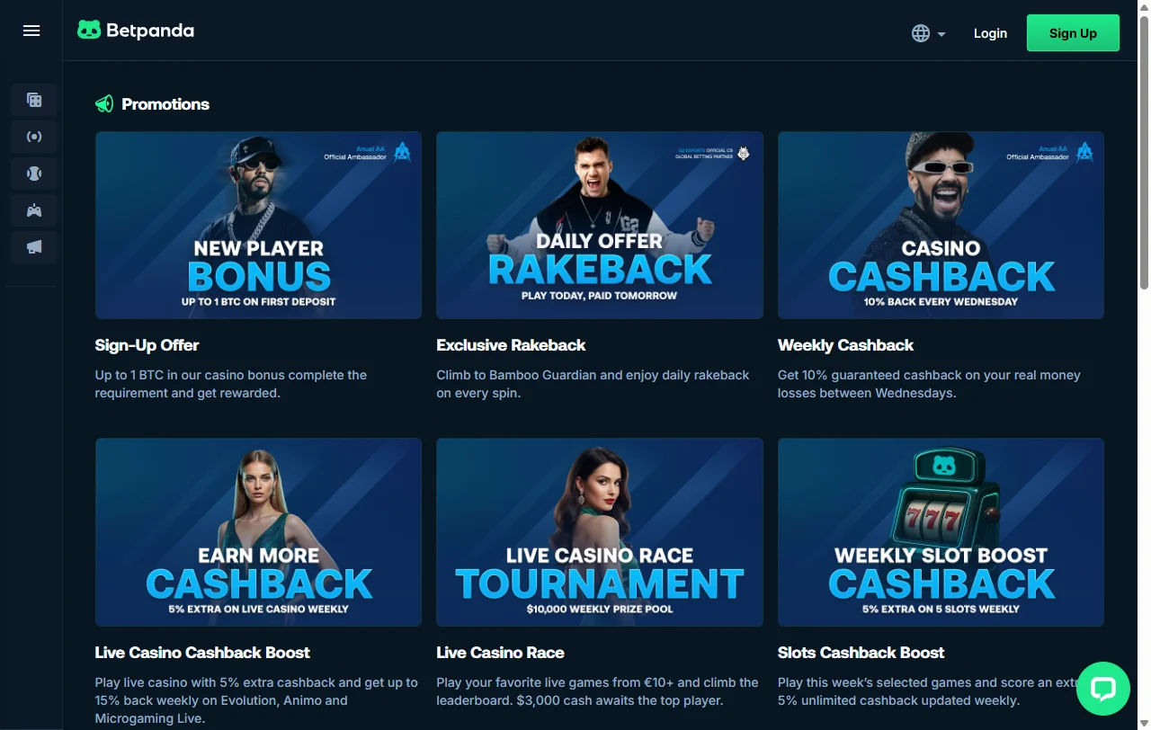 Catálogo de juegos, máquinas tragamonedas y entretenimiento disponibles en BetPanda Casino México