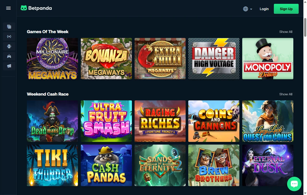 Bonificación de bienvenida, promociones y ofertas especiales de BetPanda Casino México