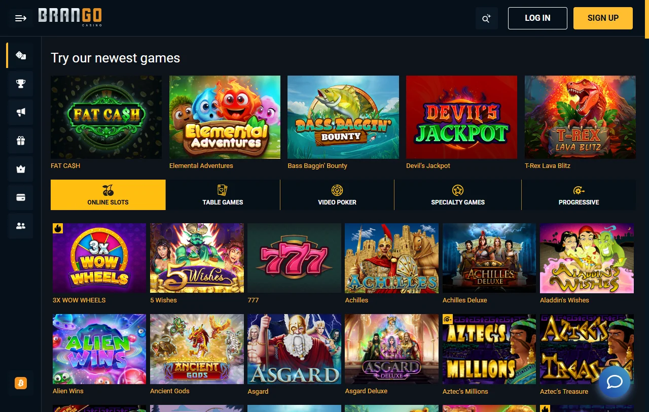 Tragamonedas, juegos de mesa y entretenimiento de dealer en vivo disponibles en Brango Casino México
