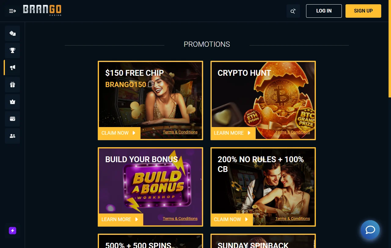 Bonificación de bienvenida y promociones recurrentes ofrecidas en Brango Casino México