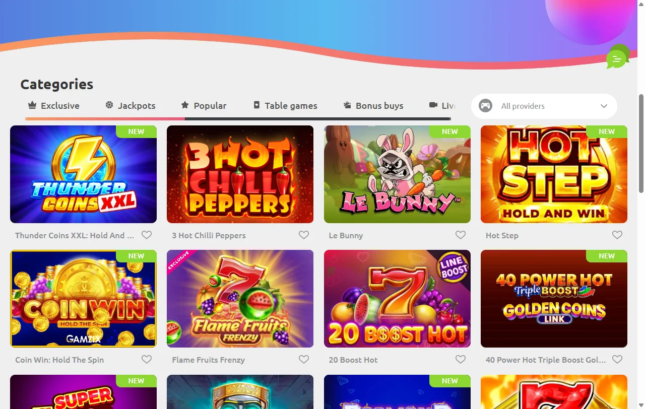 Catálogo de juegos, tragamonedas y opciones de entretenimiento disponibles en Cadoola Casino México