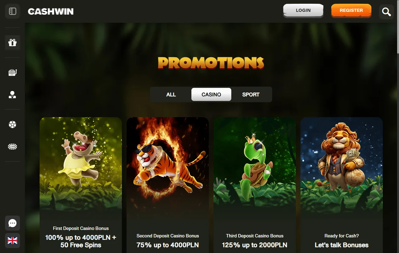 Bonificaciones y promociones de CashWin Casino México incluyendo bono de bienvenida hasta 2,000 MXN