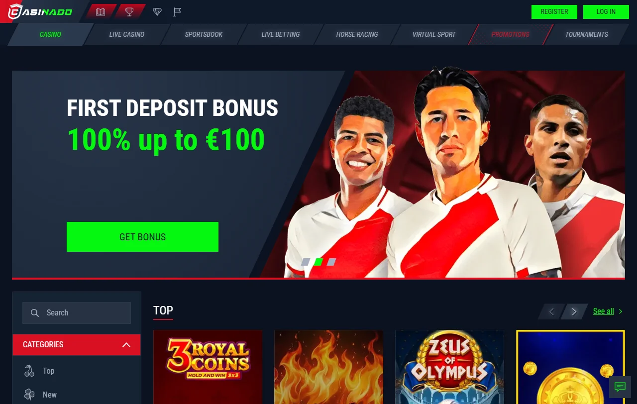 Máquinas tragamonedas, juegos de mesa y crupier en vivo disponibles en Casinado Casino México