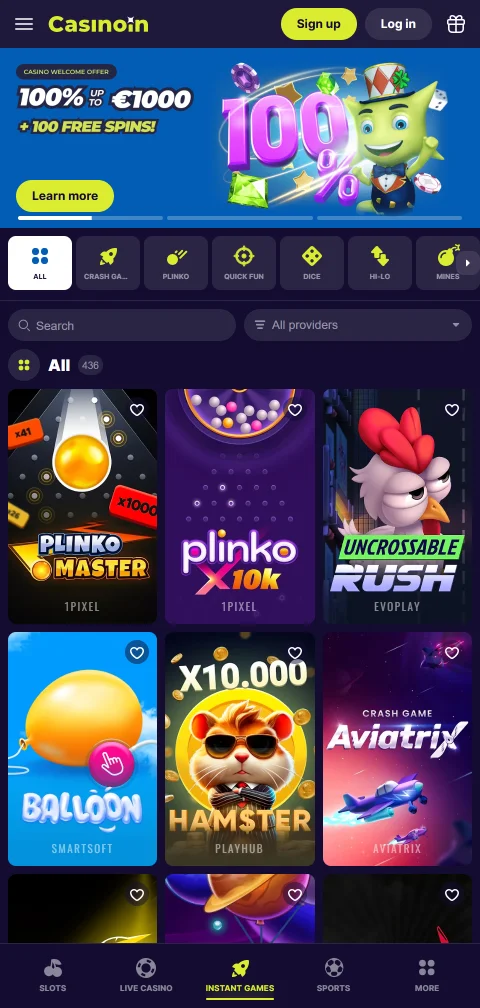 Acceso móvil sin descarga a CasinoIn Casino México desde navegador optimizado en smartphone