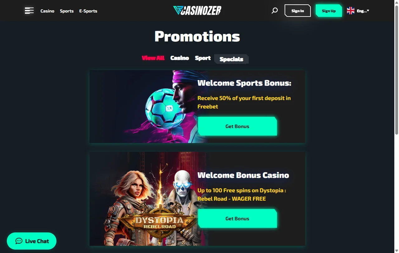 Bonificación de bienvenida y promociones recurrentes en Casinozer Casino México