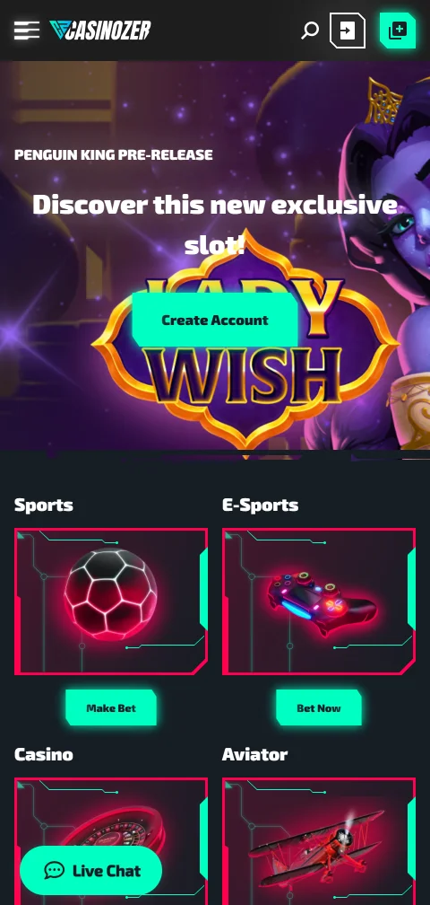 Casinozer Casino México en dispositivos móviles - experiencia de juego optimizada para Android e iOS