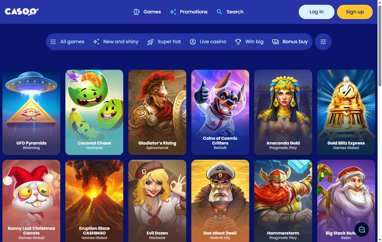 Bonificación de bienvenida en Casoo Casino México hasta 500 MXN con 100 giros gratis en primer depósito