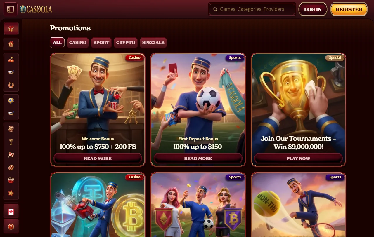 Bonos y promociones de Casoola Casino México con bono de bienvenida y giros gratis