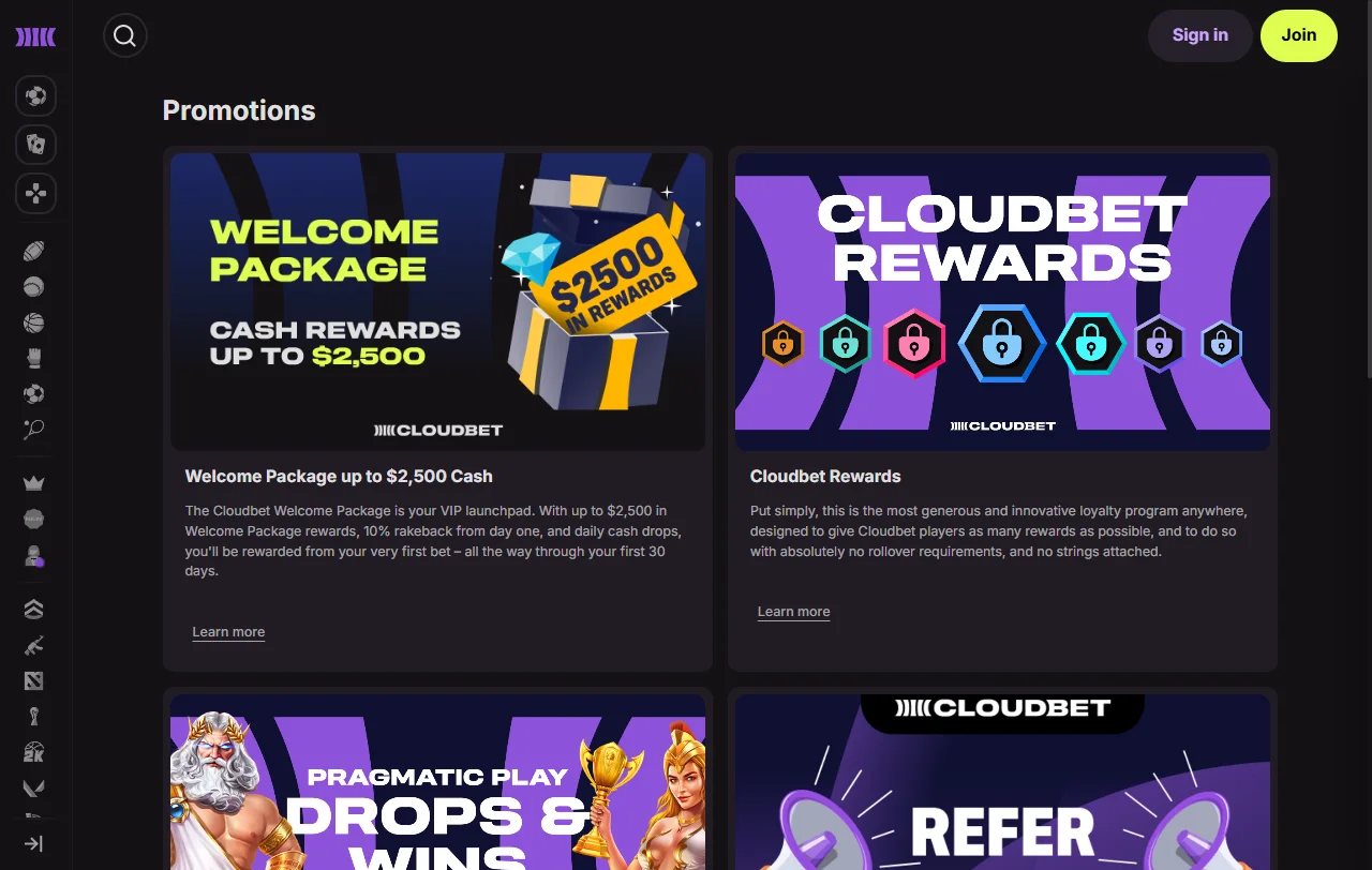 Bonificaciones y ofertas promocionales disponibles en Cloudbet Casino México para nuevos jugadores