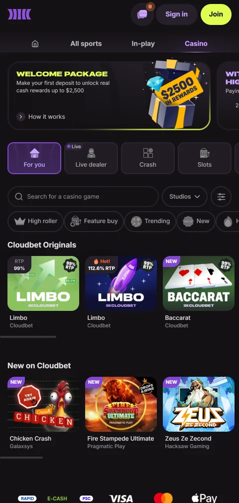 Métodos de depósito y retiro en Cloudbet Casino México - opciones de pago locales para México