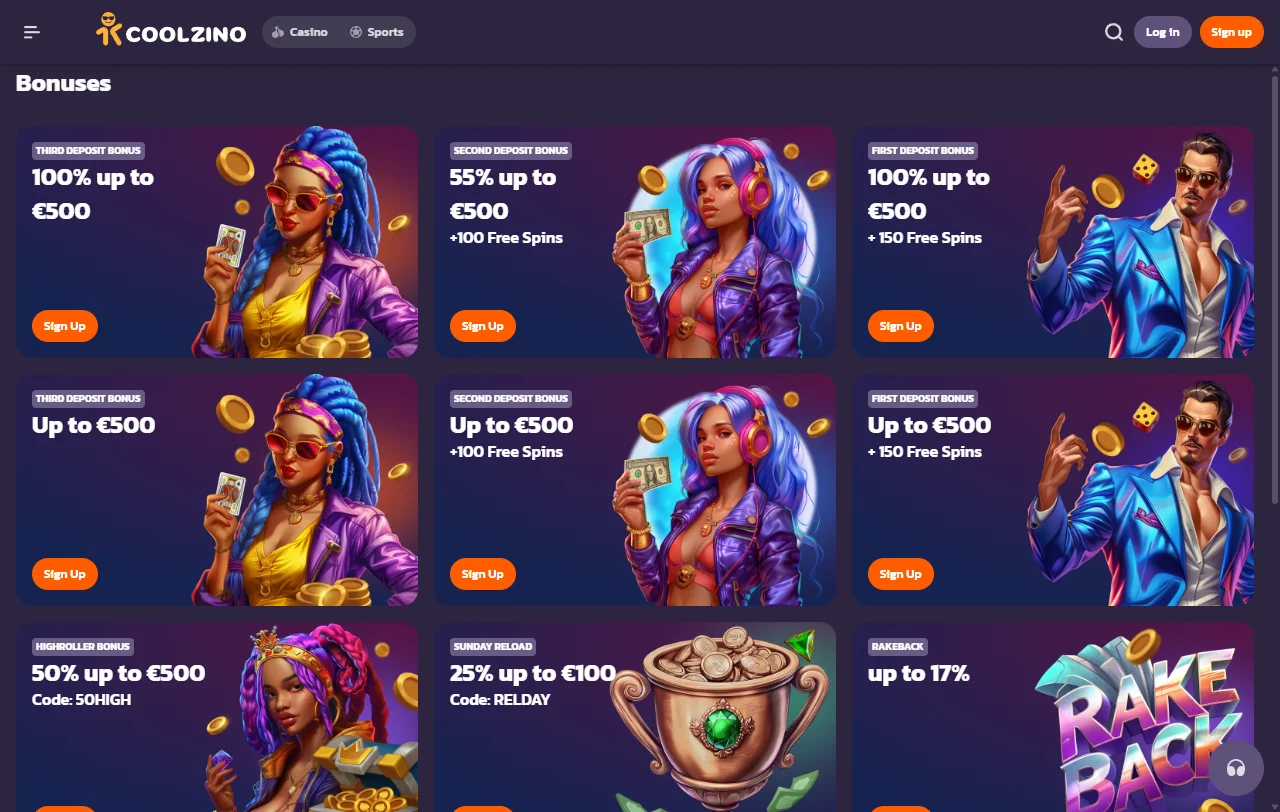 Catálogo de tragamonedas, juegos en vivo y entretenimiento disponible en Coolzino Casino México