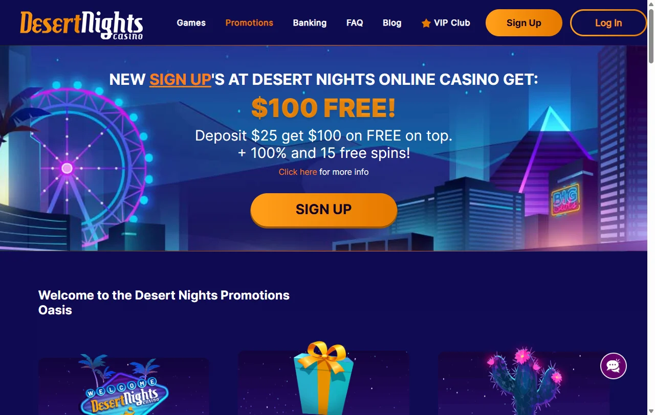 Bonificaciones de bienvenida y promociones recurrentes ofrecidas en Desert Nights Casino México