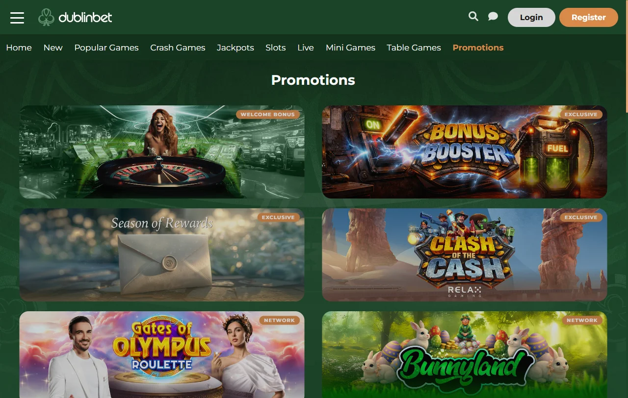 Ofertas de bonificación y promociones especiales en DublinBet Casino México