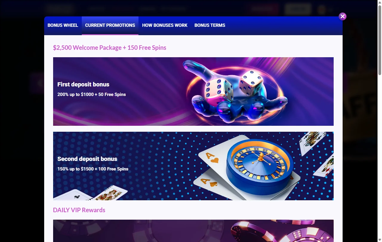 Catálogo de juegos en Europe Fortune Casino México - tragamonedas, mesa y crupier en vivo disponibles