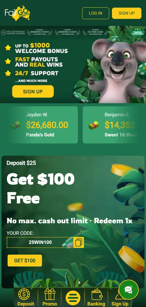 Experiencia móvil responsive de Fair Go Casino México accesible en navegador iOS y Android