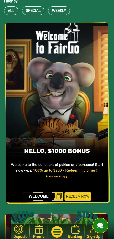 Métodos de depósito y retiro localizados incluyendo SPEI disponibles en Fair Go Casino México