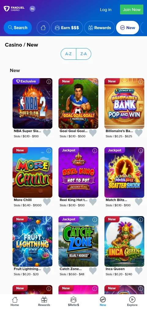 Acceso móvil a FanDuel Casino México con interfaz optimizada para iOS y Android