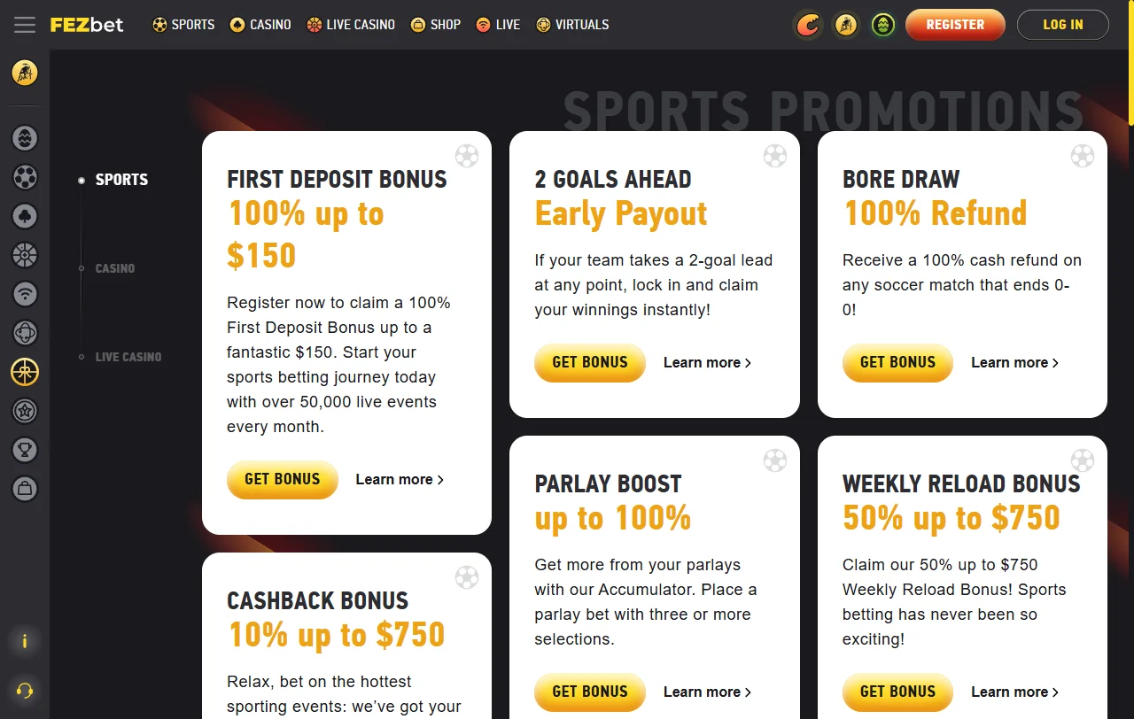 Bonos de bienvenida, promociones mensuales y programa VIP en FezBet Casino México