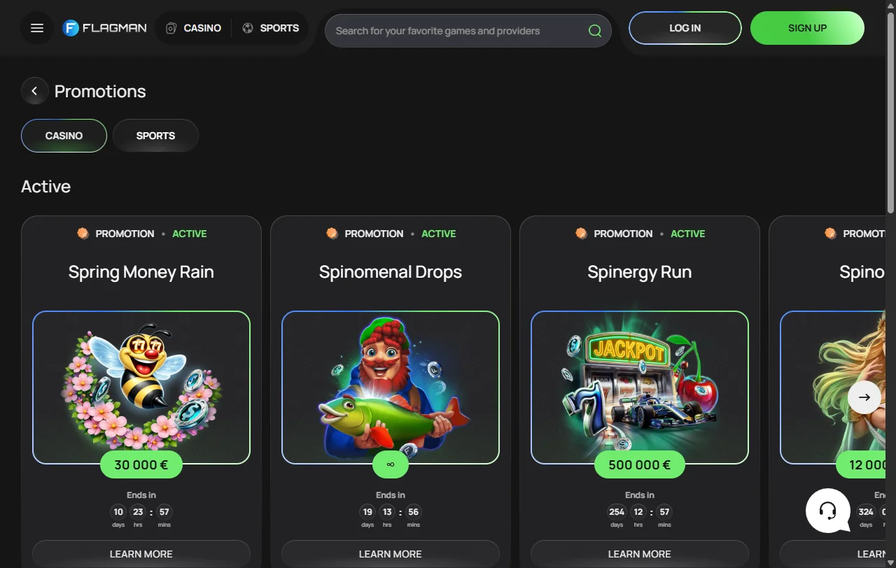 Catálogo de juegos en Flagman Casino México incluyendo tragamonedas, mesa y opciones de casino en vivo