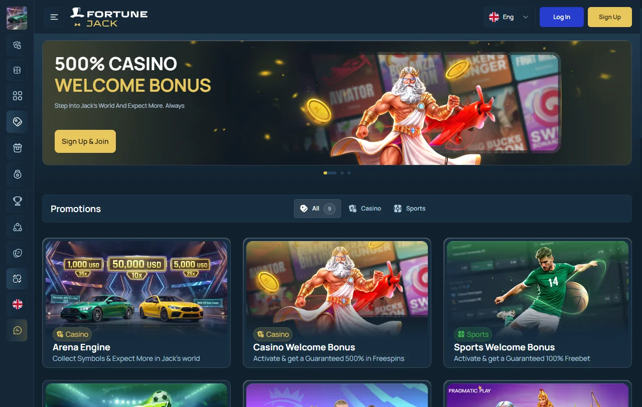 Catálogo de tragamonedas, juegos de mesa y dealers en vivo disponibles en FortuneJack Casino México