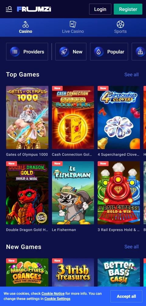 Métodos de depósito y retiro en Frumzi Casino México para jugadores mexicanos