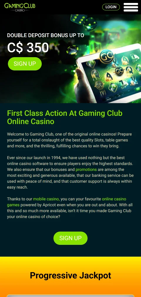 Acceso móvil completo a Gaming Club Casino México sin aplicación dedicada, compatible con iOS y Android