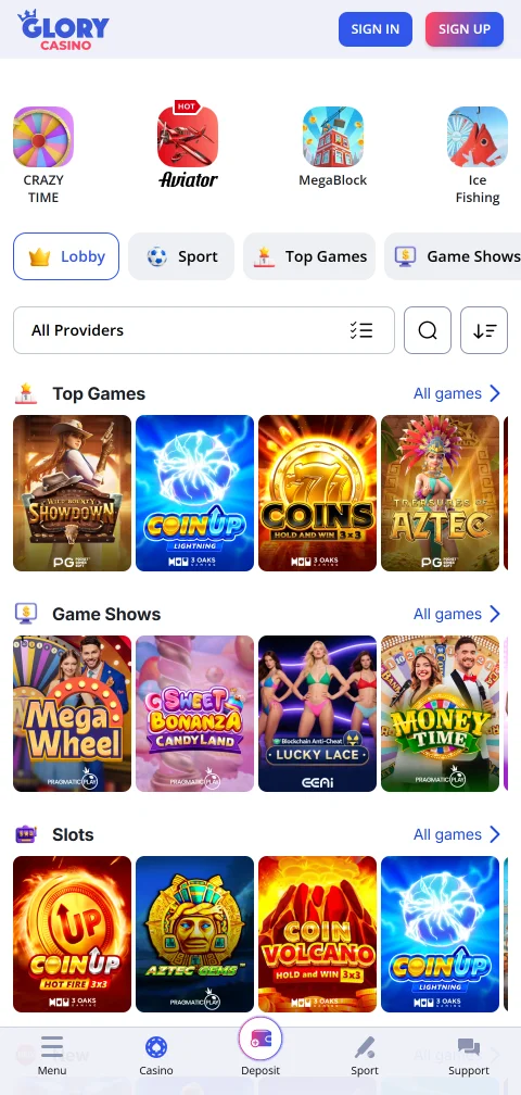 Glory Casino México optimizado para dispositivos móviles con funcionalidad completa de juego