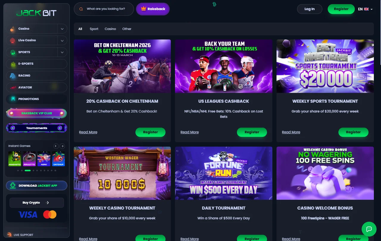 Bonificaciones y promociones de Jackbit Casino México incluyendo bono de bienvenida y ofertas recurrentes