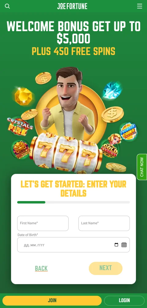 Joe Fortune Casino México accesible desde dispositivos móviles con navegador optimizado