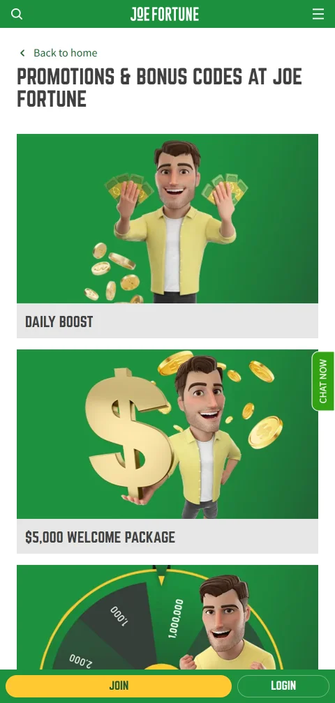 Métodos de depósito y retiro en Joe Fortune Casino México para jugadores de México