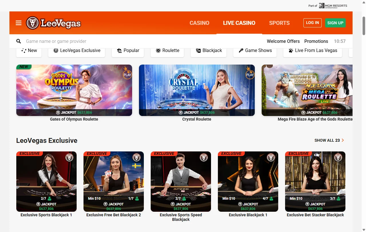 Bonificación de bienvenida y promociones disponibles en LeoVegas Casino México con detalles de requisitos