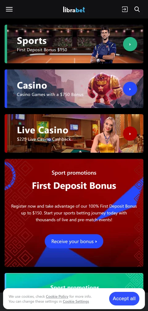 Acceso móvil a LibraBet Casino México mediante navegador optimizado compatible con iOS y Android