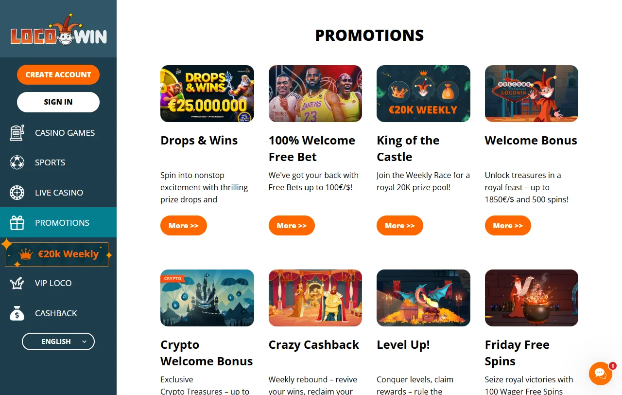 Bonificación de bienvenida del 200% hasta 2,000 MXN y promociones de LocoWin Casino México
