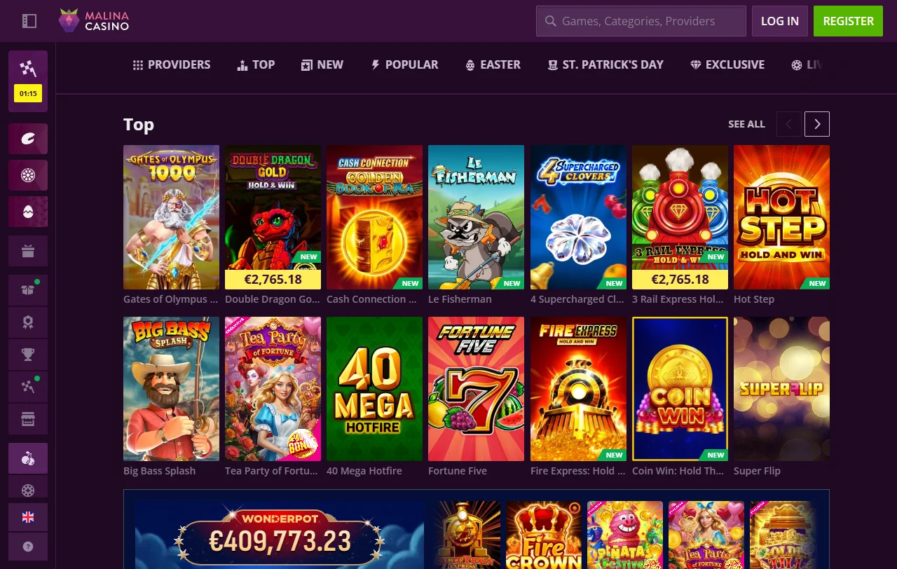 Bonos de bienvenida, promociones y ofertas especiales disponibles en Malina Casino México