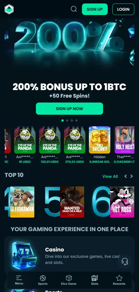 Experiencia móvil optimizada de MegaDice Casino México en navegador