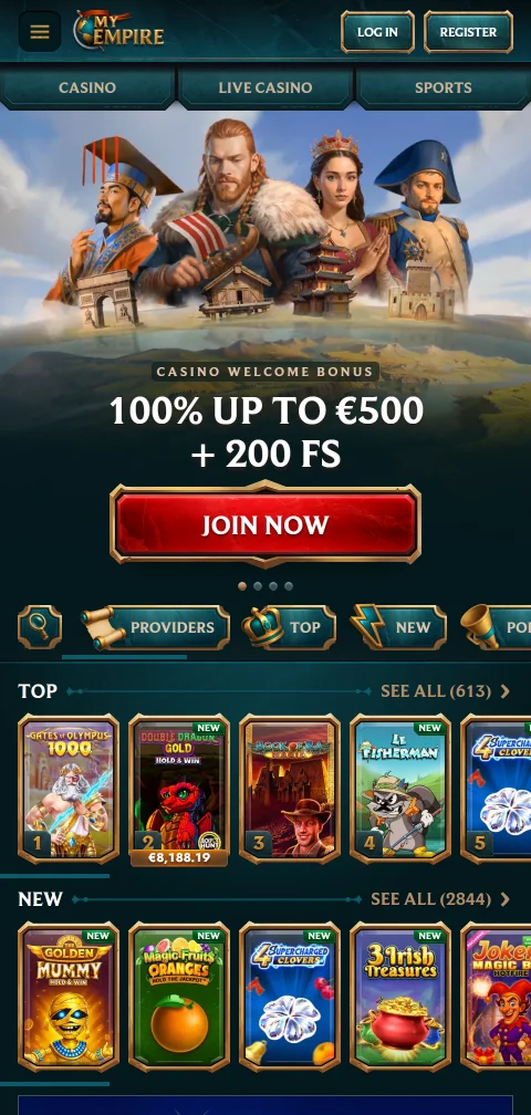 Acceso móvil completo a MyEmpire Casino México desde navegador en iOS y Android